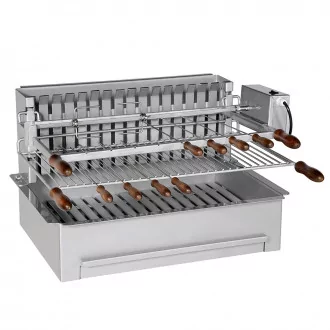 barbecue inox charbon de bois professionnel