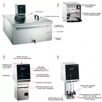 Thermoplongeur cuisson sous vide PEARL avec cuve 58L