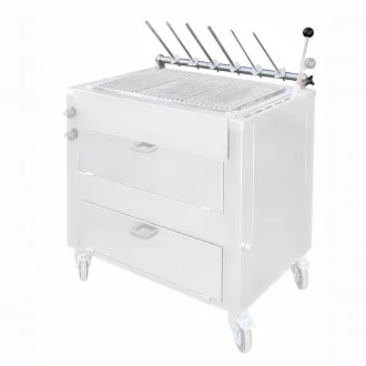 Porte-brochettes inox pour bbq professionnel