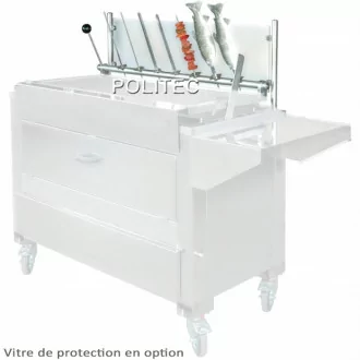 Porte-brochettes inox pour bbq professionnel