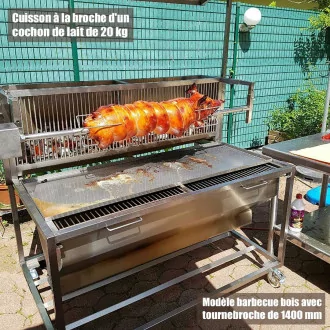 Tourne broche barbecue bois B1600