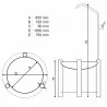 Barbecue professionnel rond 600H
