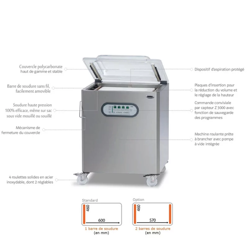 Machine sous vide alimentaire professionnelle Boss Max F50