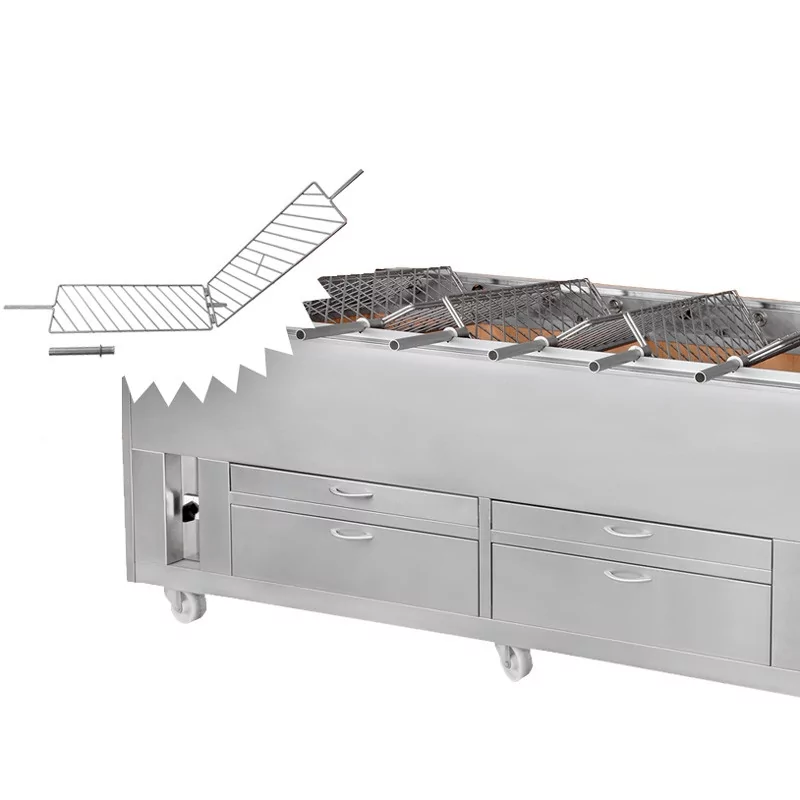 Grille Rotative En Acier Inoxydable - Pour Griller Noix, Amandes - Dimensions 14x14x25 Cm - Antiadhésive