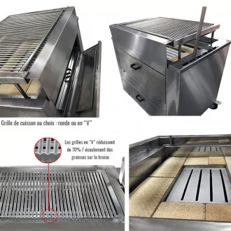 Barbecue professionnel charbon B1010