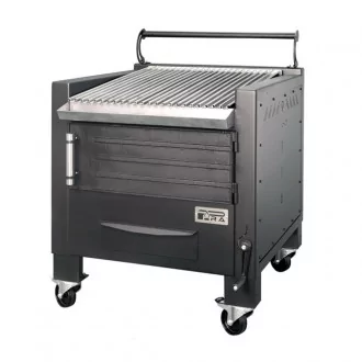 Grille Barbecue En Fonte émaillée - 42x28 Cm - Conductivité Thermique - Charbon/gaz