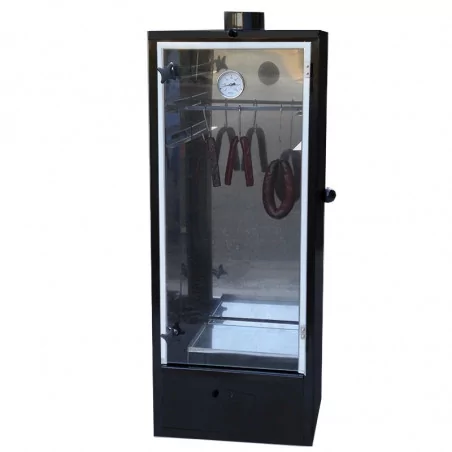 Fumoir Smoki 6 noir porte vitrée Fumoir Smoki 6 noir porte vitrée