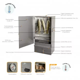 Petit fumoir inox Smoki 3 