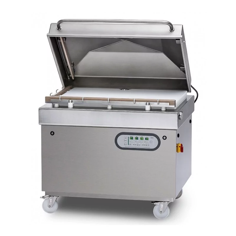 MACHINE SOUS VIDE A CLOCHE SUR ROULETTES - SOUDURE 2x500 MM - POMPE 60M3