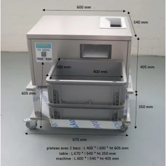 Dimensions chariot essuyeur TD3000L