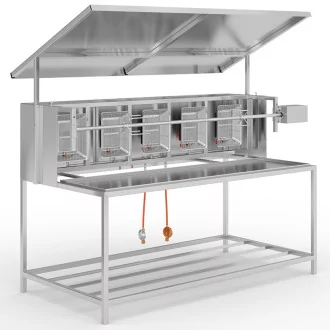 Tourne broche gaz toit Politec L1800
