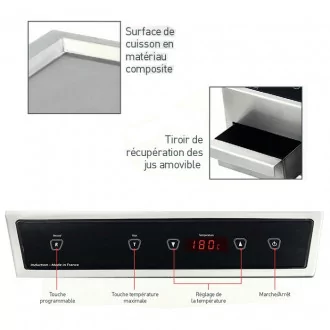 Plancha professionnelle à induction 3500W