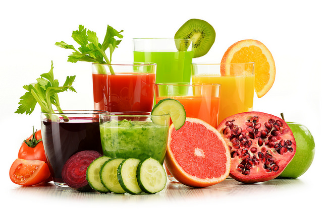 jus de fruits et légumes frais