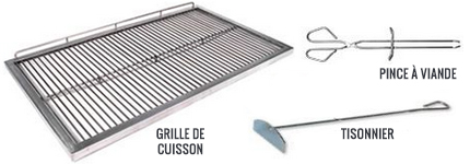 accessoires inclus four à braise 120 double