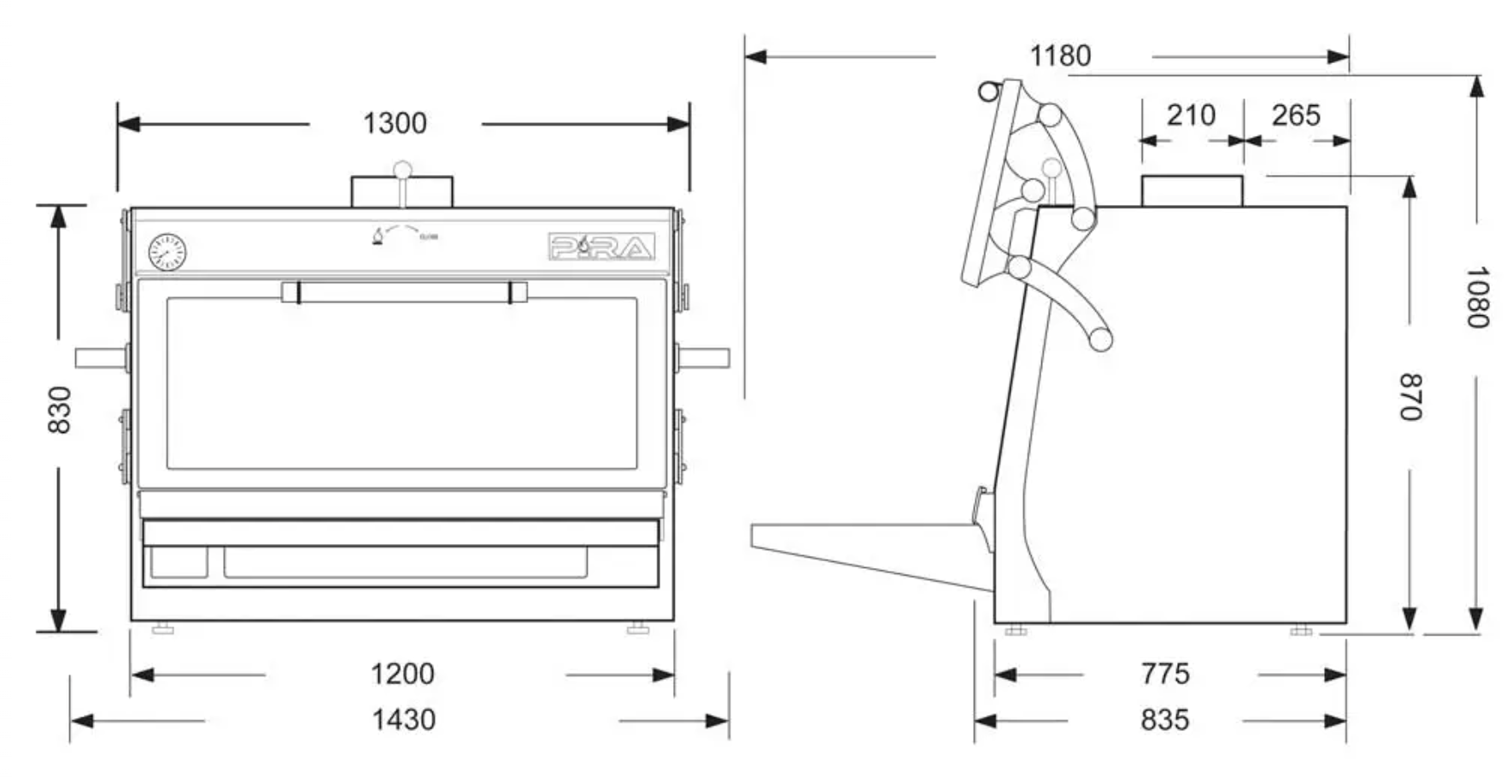 dimensions four a braise 120 Lux ed