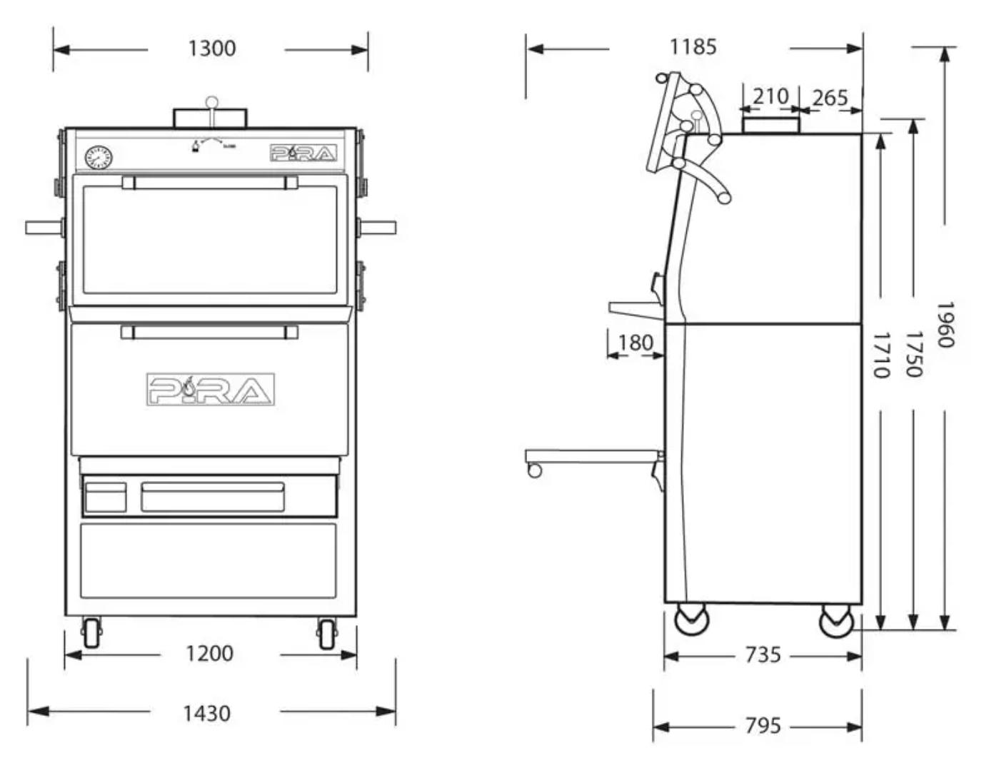 dimensions four a braise double 120 Lux ed