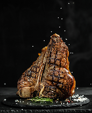 Viande de boeuf maturée cuite