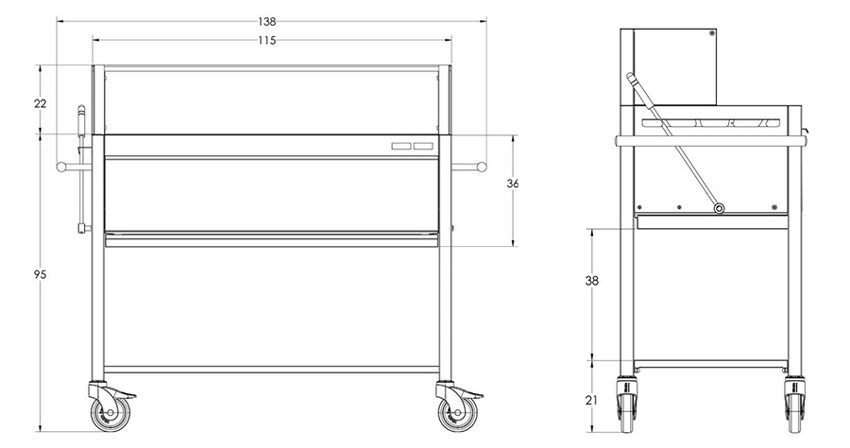 dimensions barbecue B1150