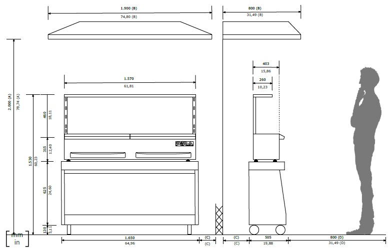 Dimensions barbecue brochette 160