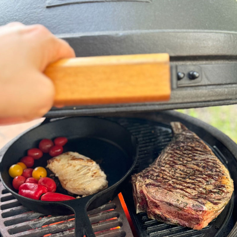 grille de cuisson fonte demi lune